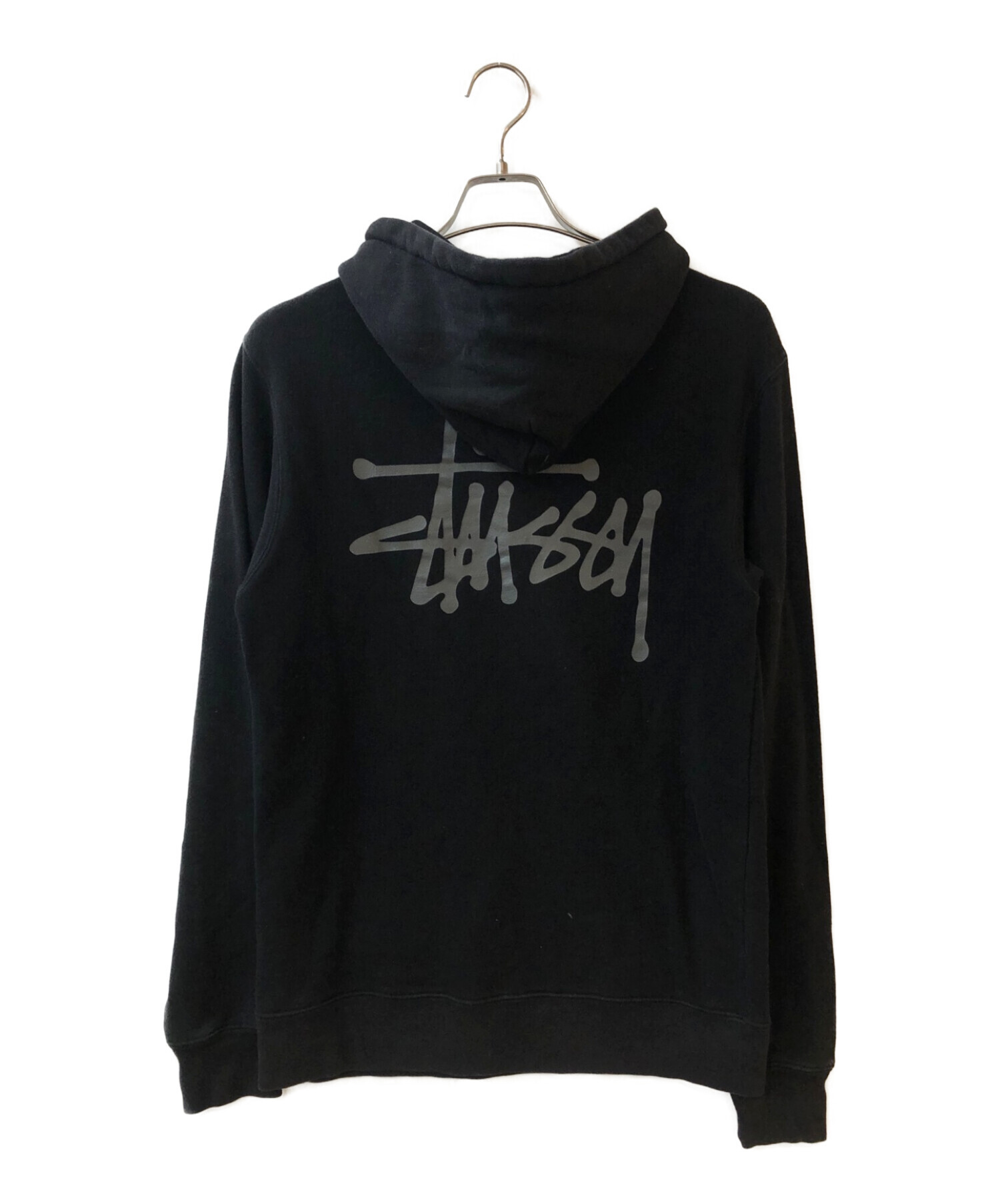 stussy (ステューシー) ロゴプルオーバーパーカー ブラック サイズ:M