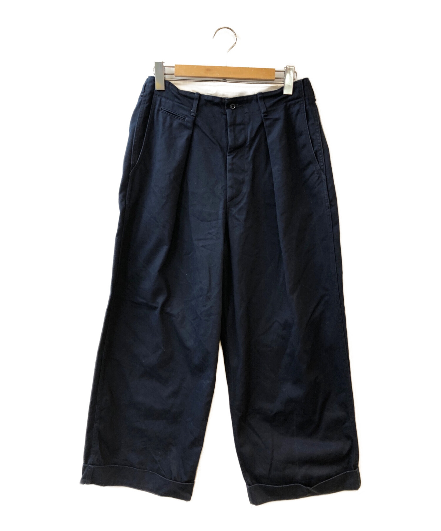 MARKAWARE (マーカウェア) 41 KHAKI WIDE ORGANIC COTTON DRILL ネイビー サイズ:3