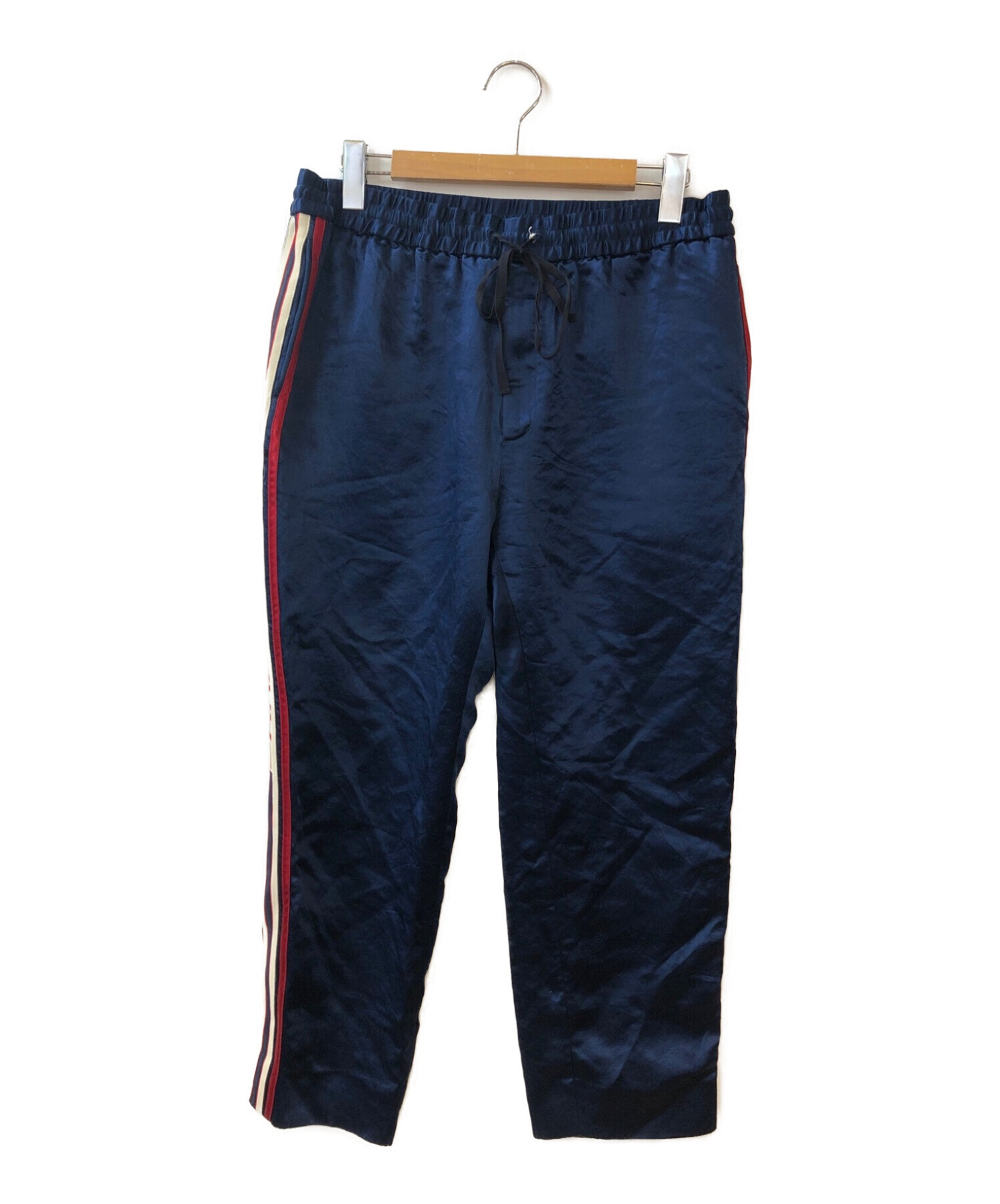 中古・古着通販】GUCCI (グッチ) Acetate Jogging Trouser With Stripe In Blue ネイビー  サイズ:52｜ブランド・古着通販 トレファク公式【TREFAC FASHION】スマホサイト