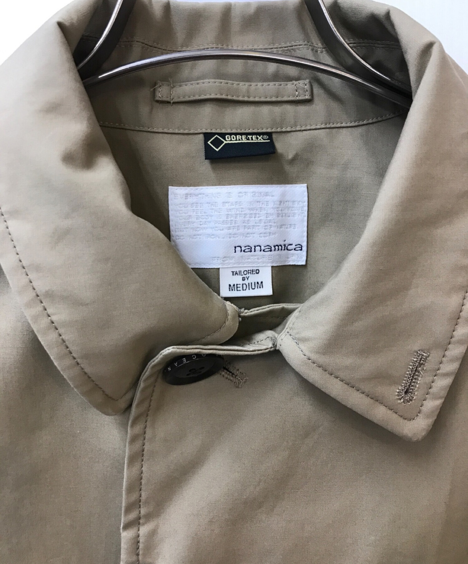 中古・古着通販】nanamica (ナナミカ) GORE-TEX Soutien Collar Coat