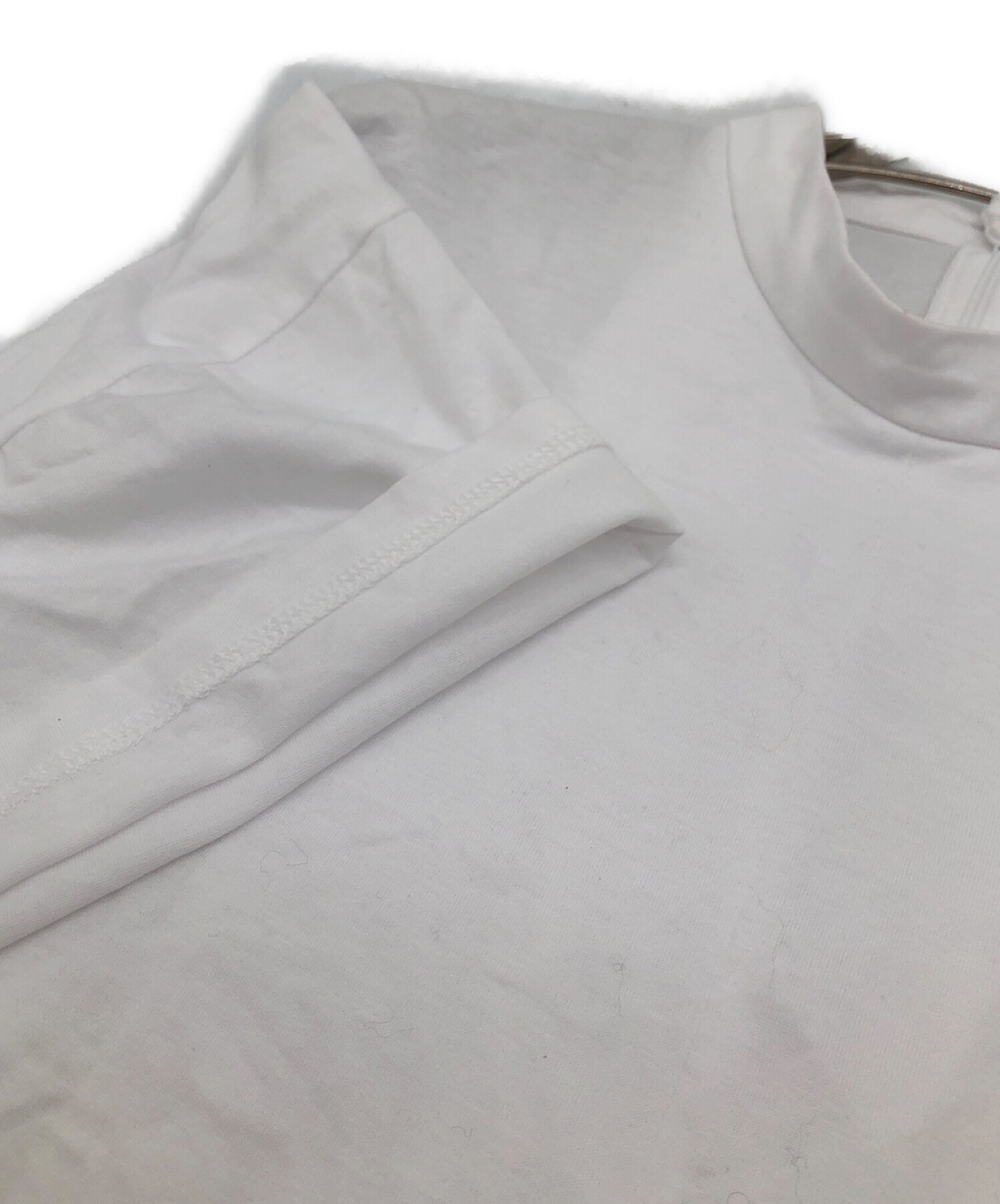 ENFOLD (エンフォルド) シルケット天竺RaffleヘムTシャツ ホワイト サイズ:38