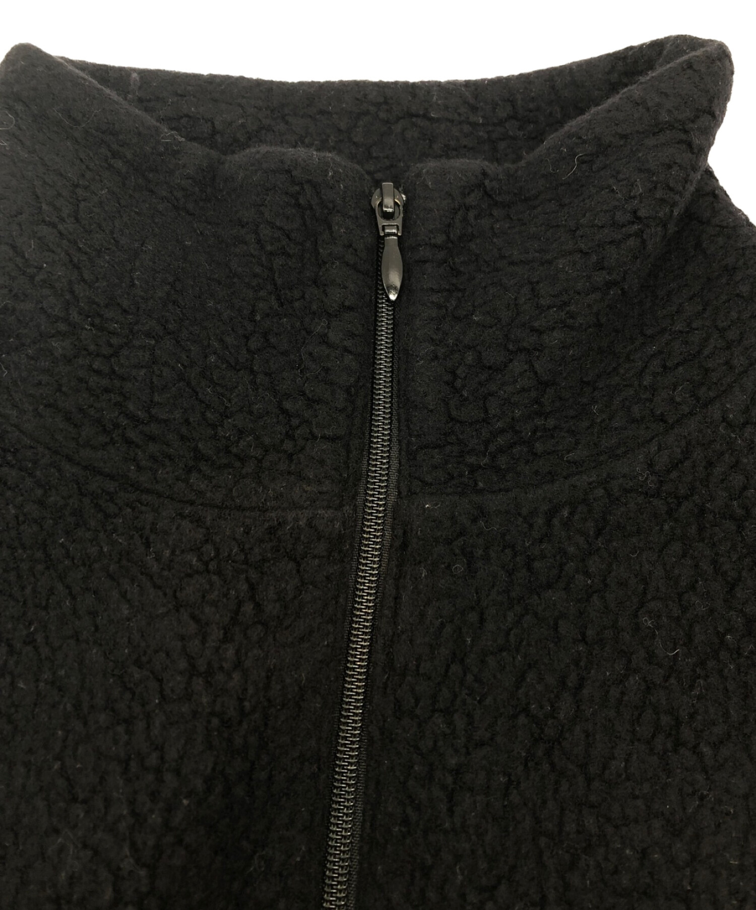 comoli (コモリ) ウールフリースジップアップジャケット ブラック サイズ:2