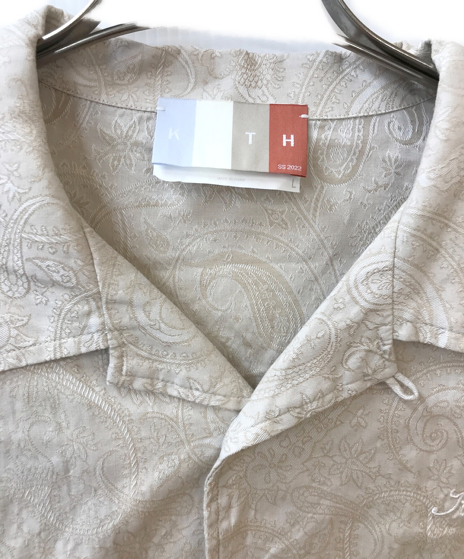 中古・古着通販】KITH (キス) Paisley Jacquard Thompson Camp Collar Shirt ベージュ サイズ:L｜ブランド・古着通販  トレファク公式【TREFAC FASHION】スマホサイト