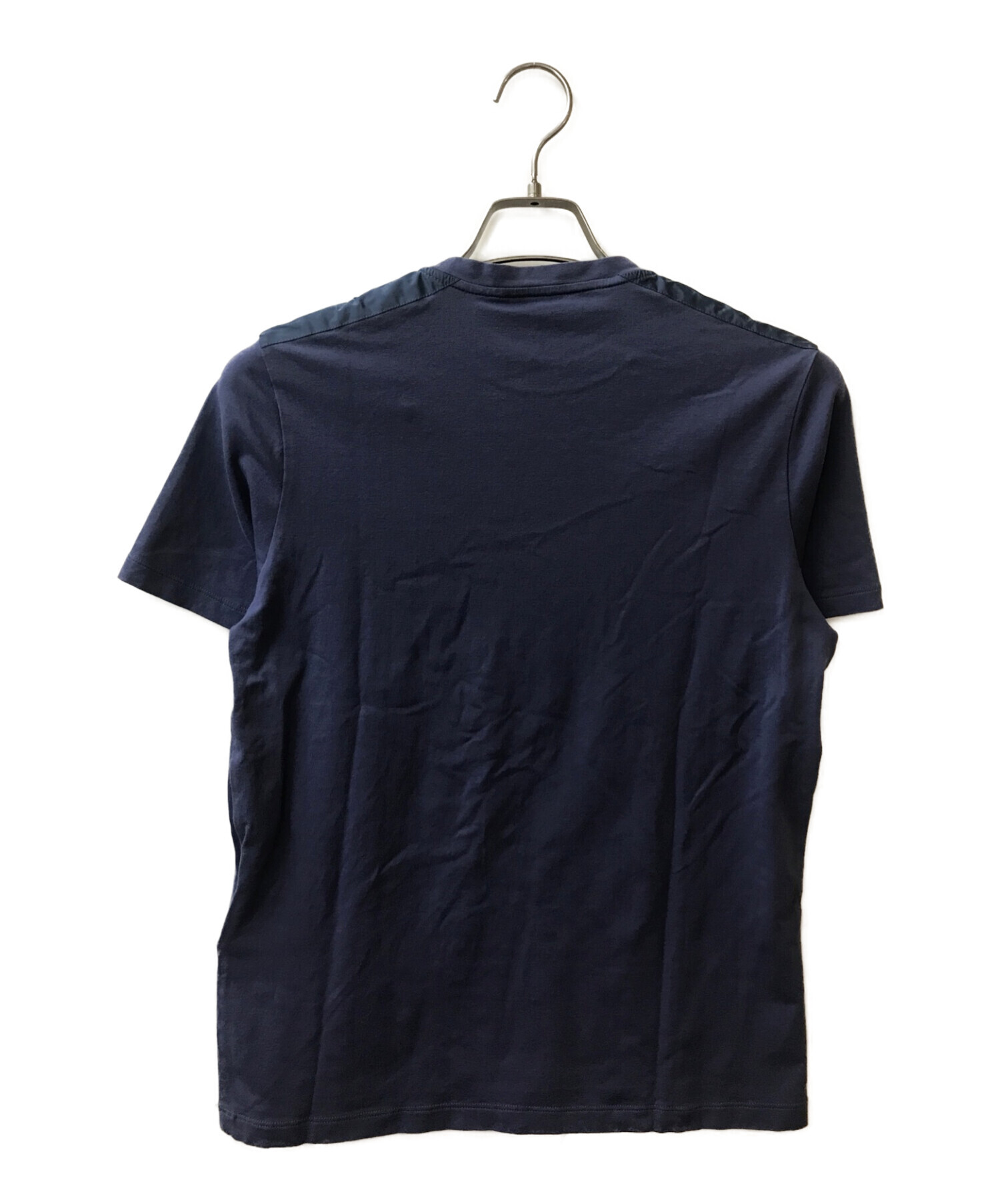 PRADA (プラダ) ナイロンポケットワンポイントTシャツ ネイビー サイズ:XS