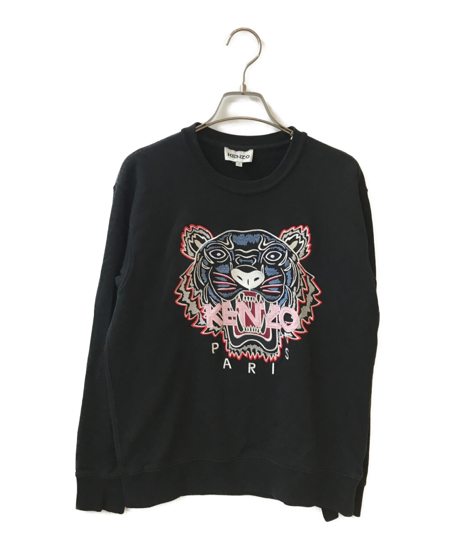 KENZO 人気 刺繍 20SS タイガー スウェット M ブラック×ゴールド - www