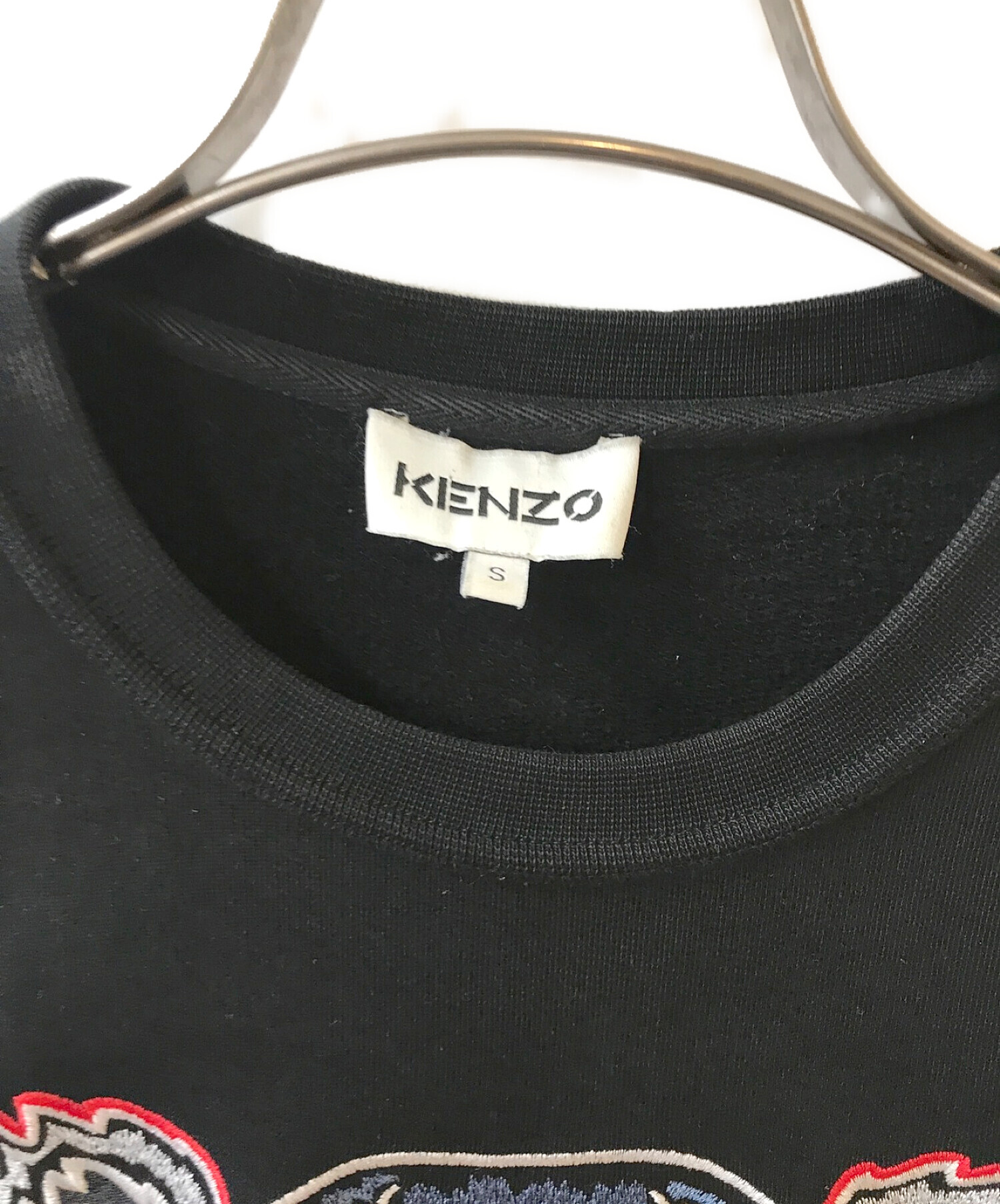 中古・古着通販】KENZO (ケンゾー) タイガー刺繍スウェット ブラック