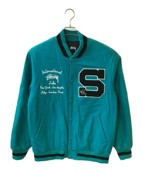 【中古・古着通販】stussy (ステューシー) スタジャン ターコイズ