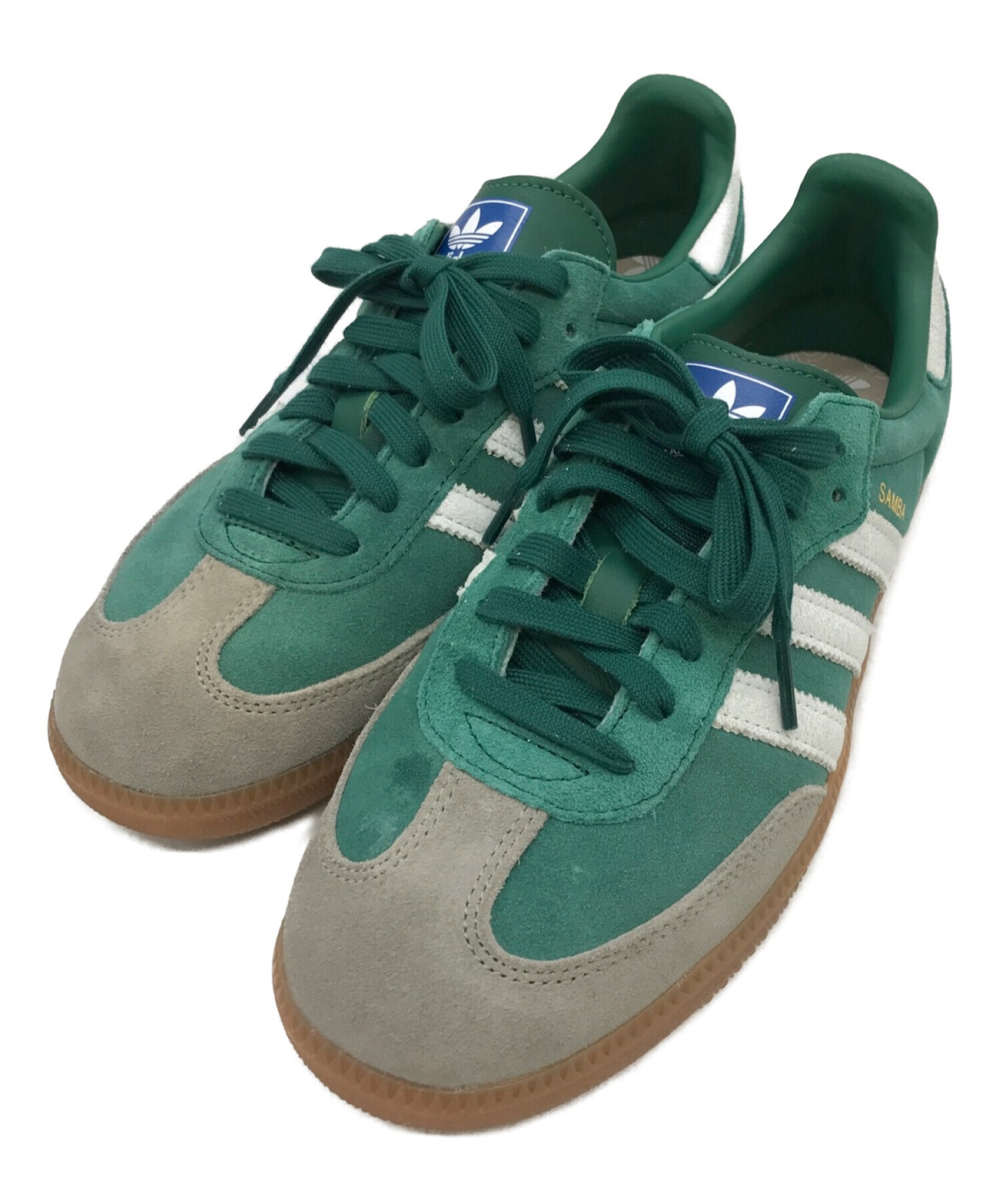 adidas (アディダス) SAMBA OG CALLEGE GREEN/FOOTWEAR WHITE/GUM グリーン サイズ:26.5㎝