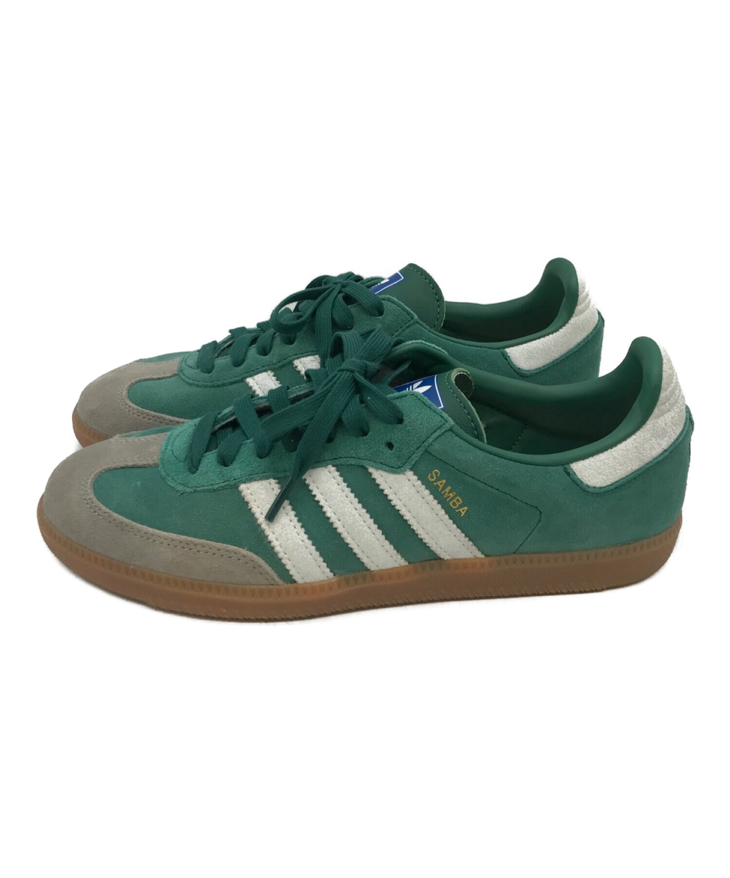 adidas (アディダス) SAMBA OG CALLEGE GREEN/FOOTWEAR WHITE/GUM グリーン サイズ:26.5㎝