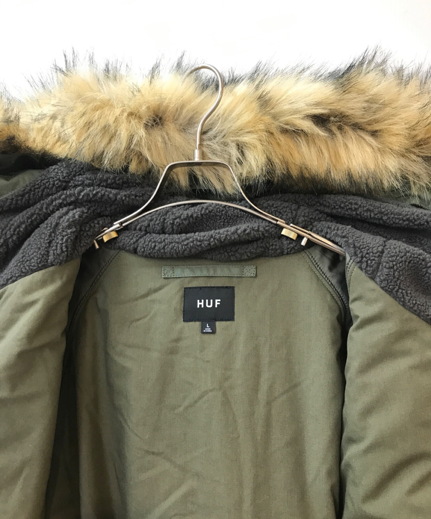 中古・古着通販】HUF (ハフ) REMIO N-3B JACKET カーキ サイズ:Ⅼ｜ブランド・古着通販 トレファク公式【TREFAC  FASHION】スマホサイト