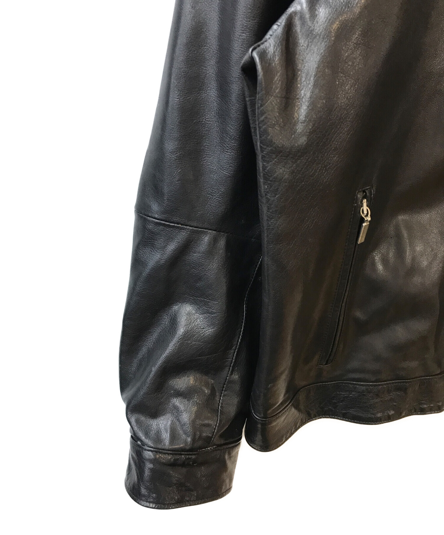 GIANNI VERSACE (ジャンニヴェルサーチ) レザージャケット ブラック サイズ:不明