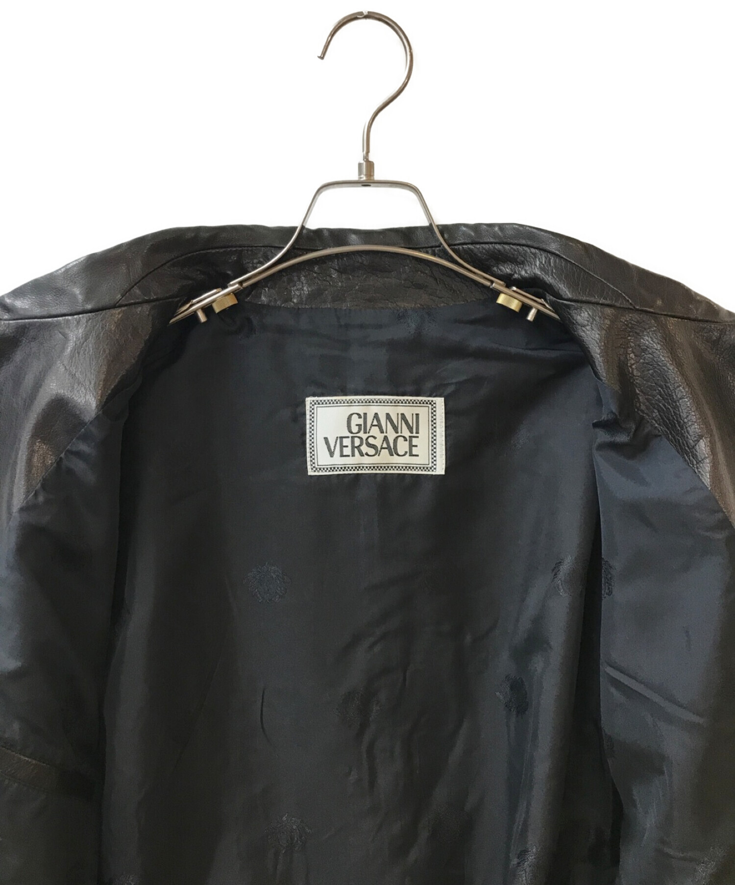 GIANNI VERSACE (ジャンニヴェルサーチ) レザージャケット ブラック サイズ:不明