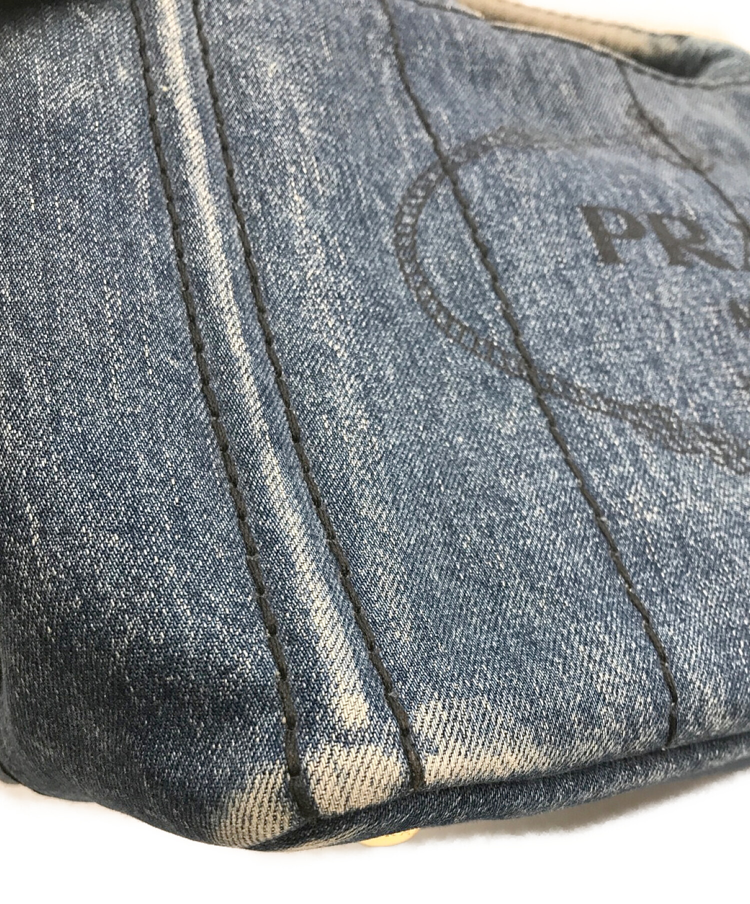 中古・古着通販】PRADA (プラダ) デニムカナパトート インディゴ