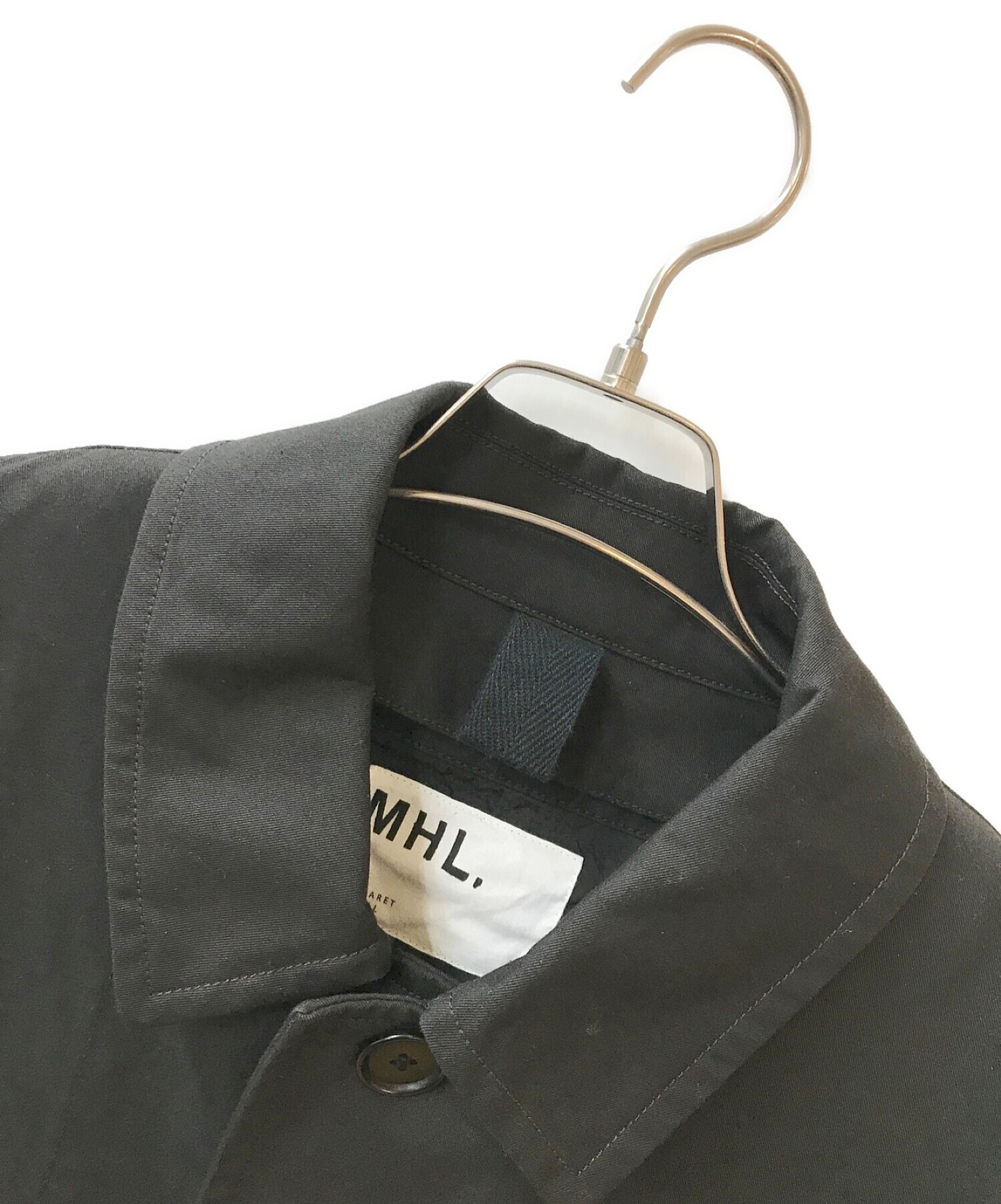 中古・古着通販】MHL (エムエイチエル) PROOFED COTTON NYLON TWILL COAT ブラック サイズ:M｜ブランド・古着通販  トレファク公式【TREFAC FASHION】スマホサイト