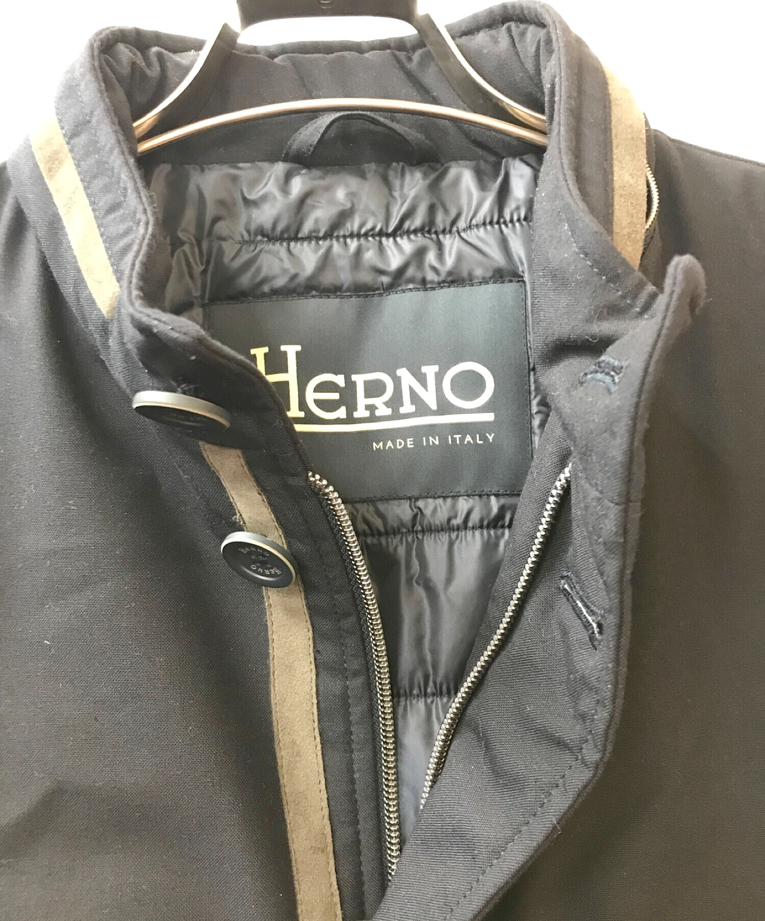 中古・古着通販】HERNO (ヘルノ) 中綿ジャケット ネイビー サイズ:50