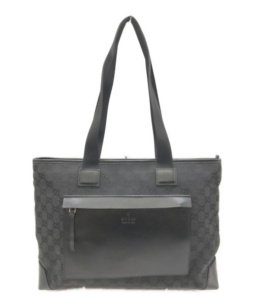 中古・古着通販】GUCCI (グッチ) キャンバストートバッグ ブラック