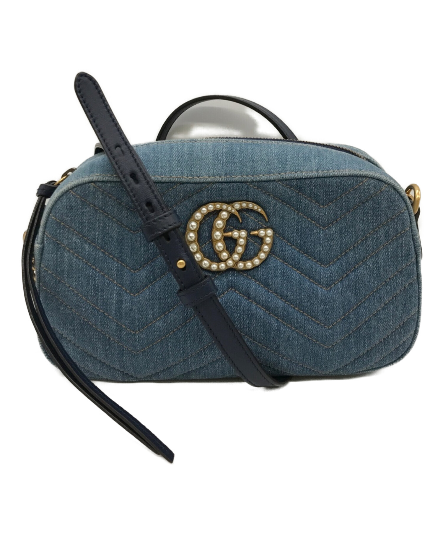 中古・古着通販】GUCCI (グッチ) GGマーモント キルティング スモール