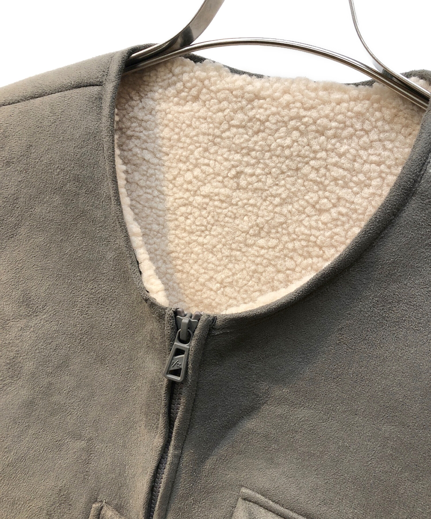 中古・古着通販】F/CE. (エフシーイー) FAUX SHEARLING VEST グレー