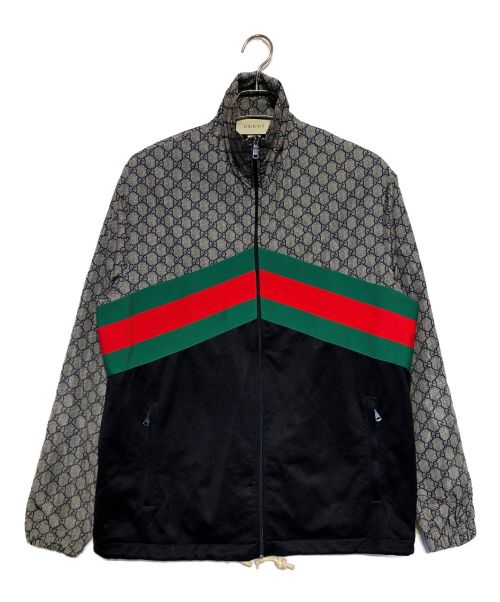 中古・古着通販】GUCCI (グッチ) GG総柄切替テクニカルジャージジャケット ブラック×ベージュ サイズ:XS｜ブランド・古着通販  トレファク公式【TREFAC FASHION】スマホサイト