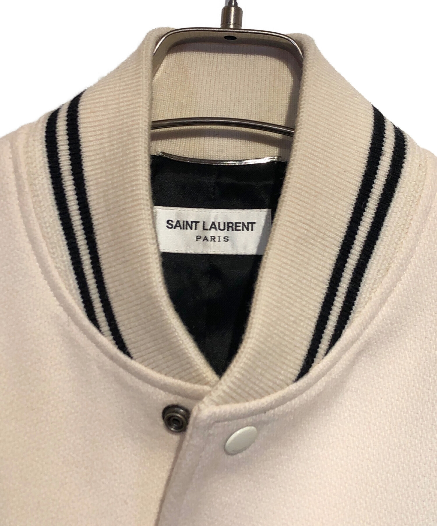 中古・古着通販】Saint Laurent Paris (サンローランパリ) Teddy Jacket ホワイト サイズ:48｜ブランド・古着通販  トレファク公式【TREFAC FASHION】スマホサイト