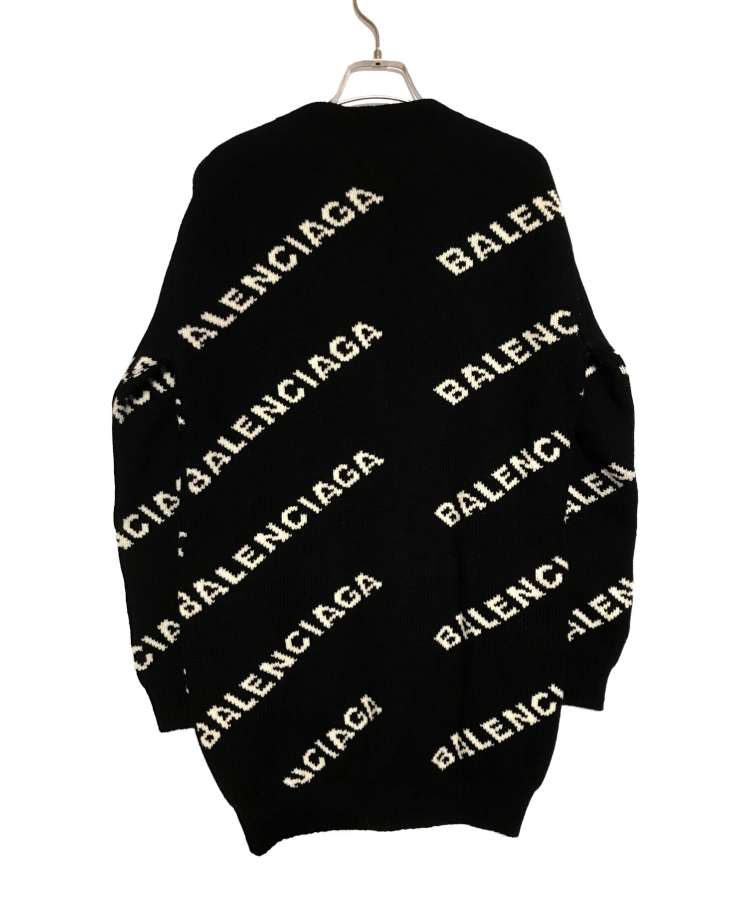 BALENCIAGA (バレンシアガ) LOGO-EMBROIDERED CARDIGAN ブラック サイズ:XS 未使用品