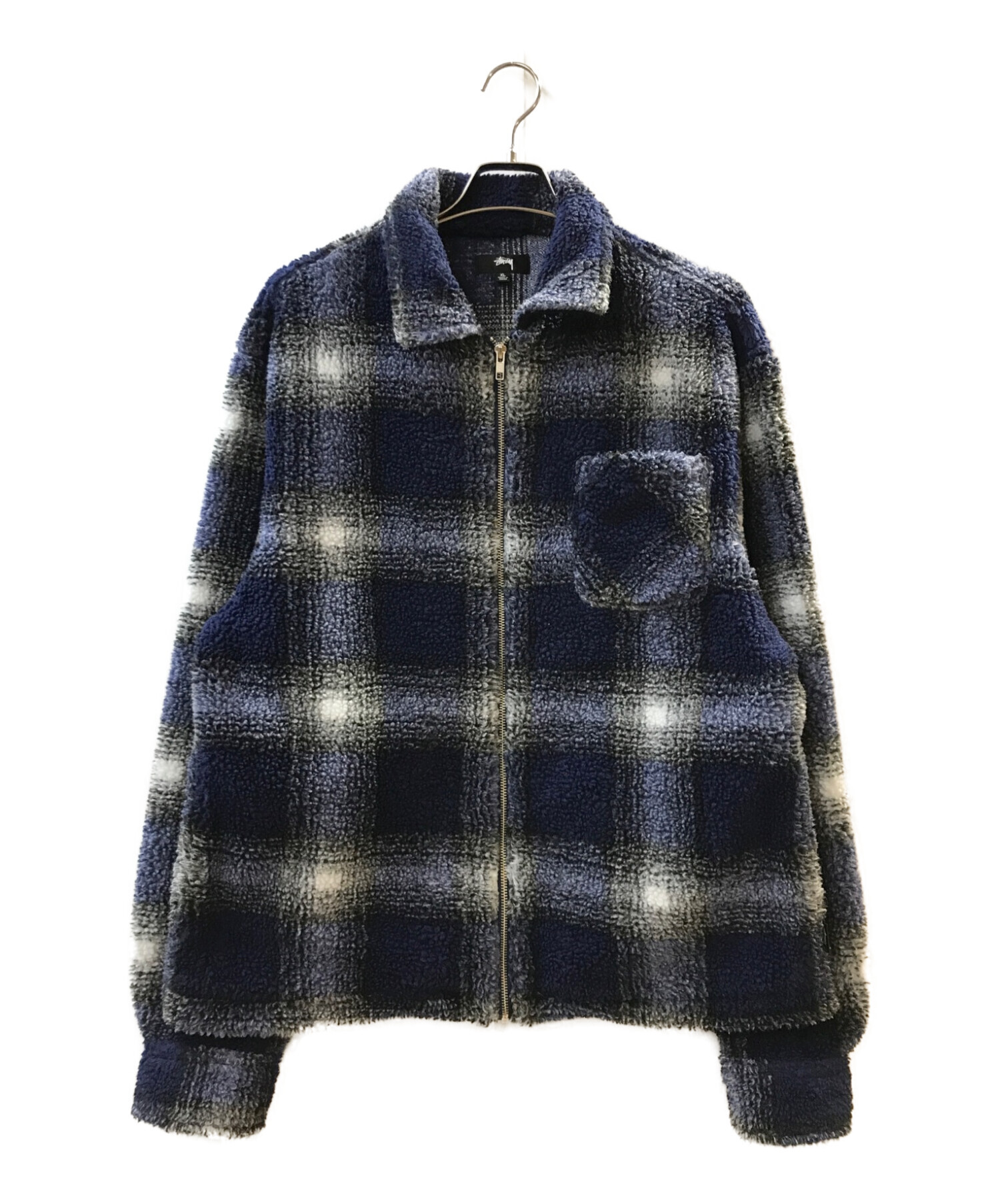 中古・古着通販】stussy (ステューシー) SHADOW PLAID SHERPA ZIP ...