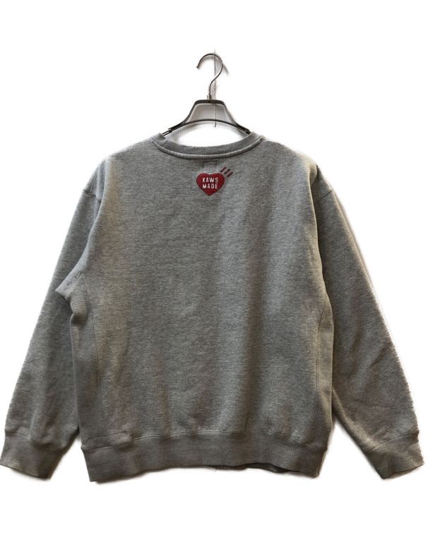 中古・古着通販】HUMAN MADE (ヒューマンメイド) KAWS (カウズ) SWEATSHIRT グレー サイズ:L｜ブランド・古着通販  トレファク公式【TREFAC FASHION】スマホサイト