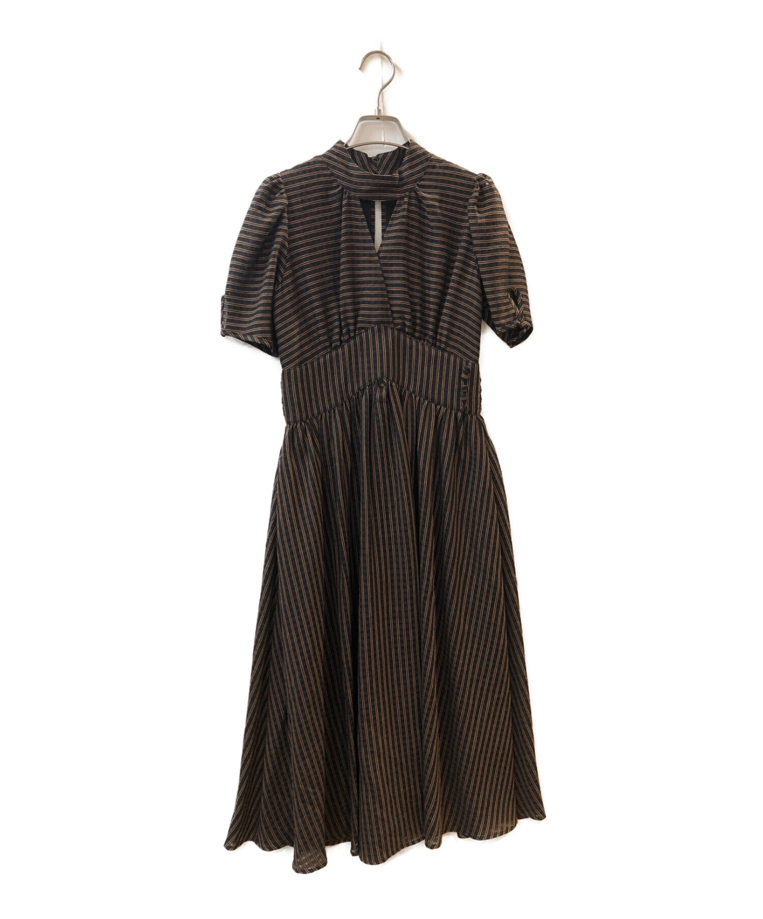 中古・古着通販】HER LIP TO (ハーリップトゥ) striped midi dress