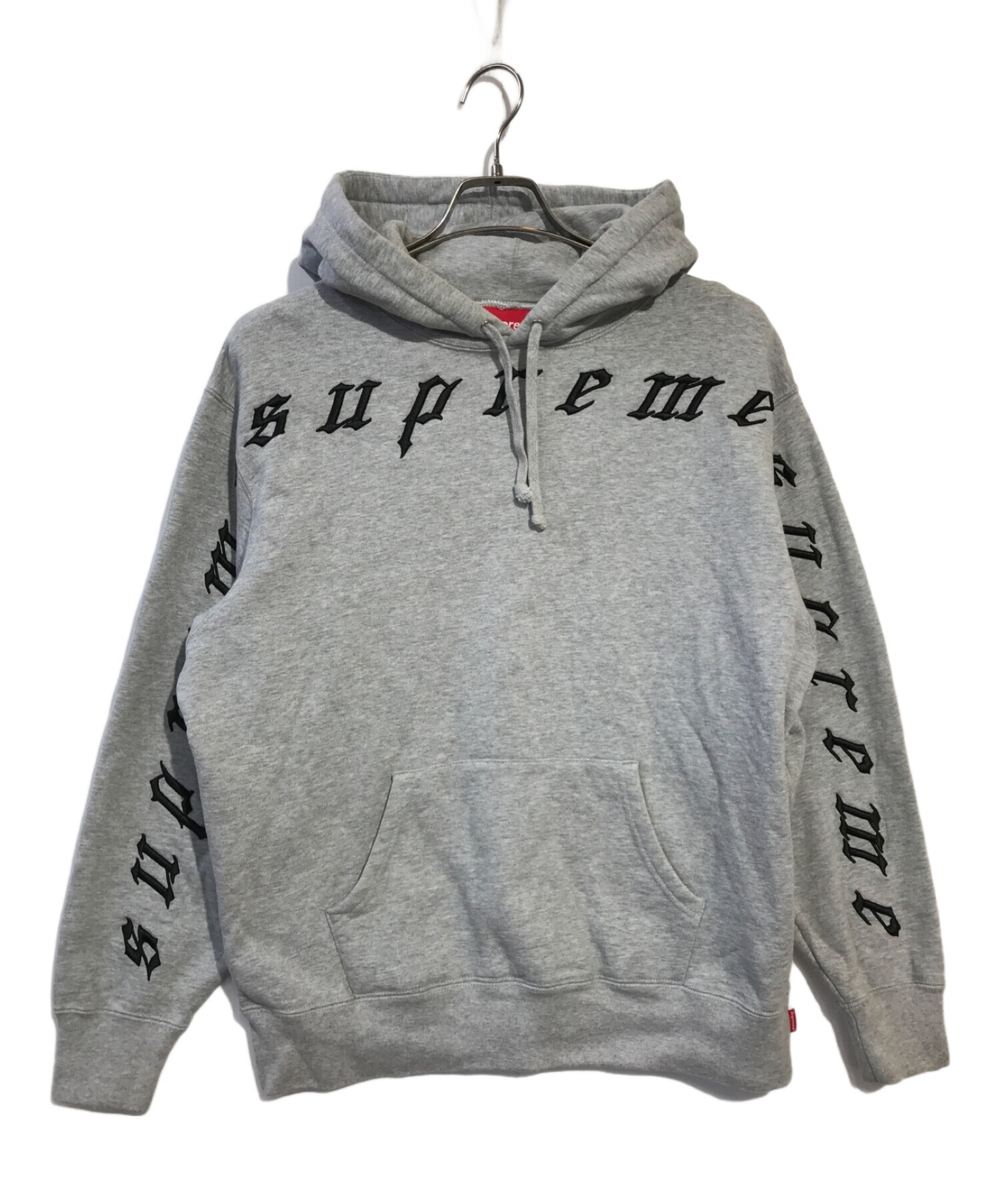 Supreme (シュプリーム) Raised Embroidery Hooded Sweatshirt グレー サイズ:Ｓ