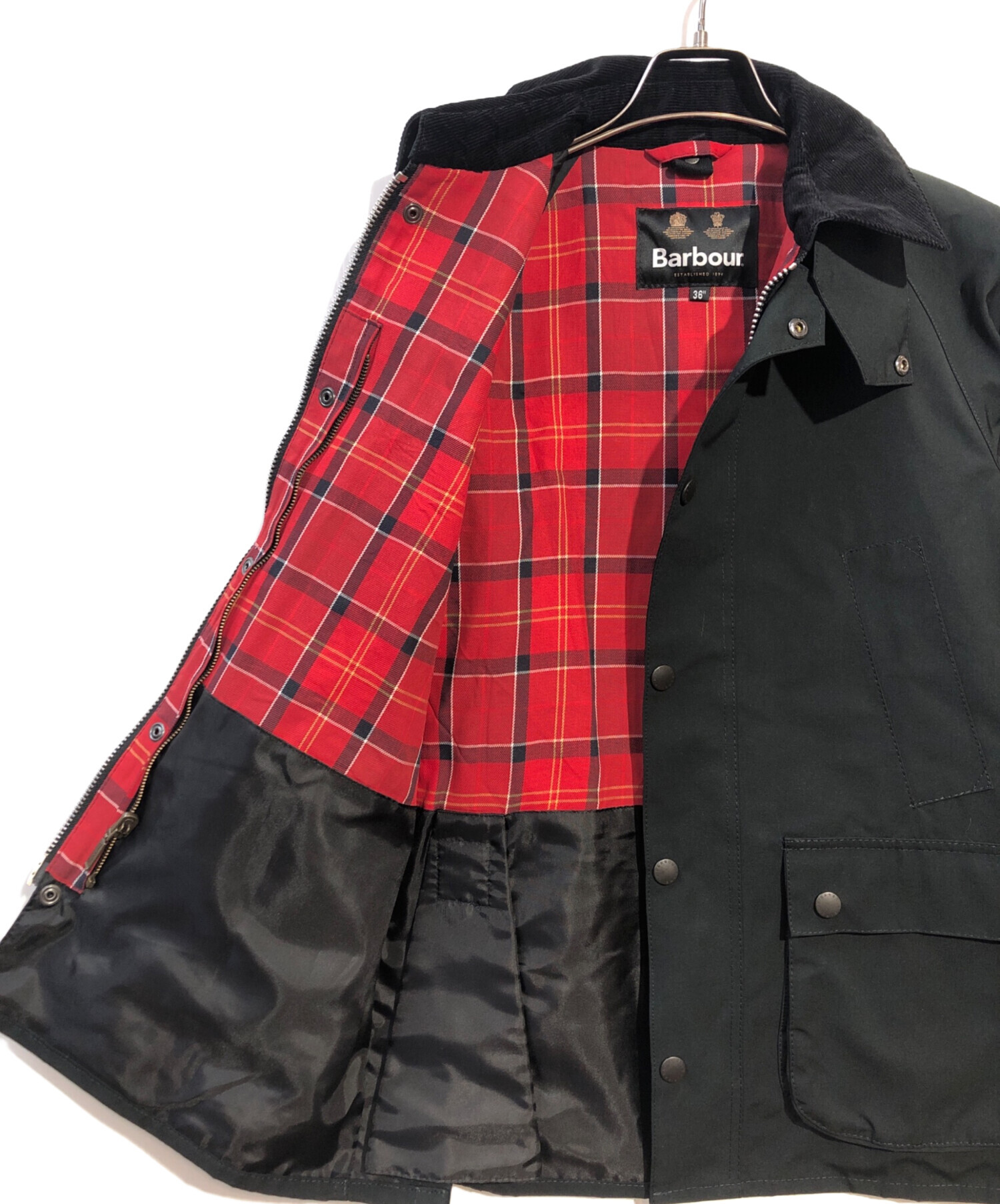 Barbour (バブアー) ビデイル SL 2レイヤー ノンワックス ジャケット ブラック サイズ:36