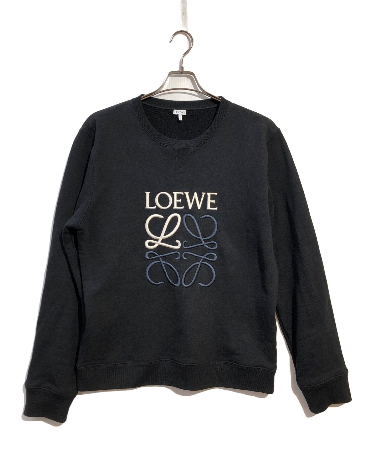 LOEWE (ロエベ) ロエベ アナグラム レギュラーフィット スウェットシャツ ブラック サイズ:XL