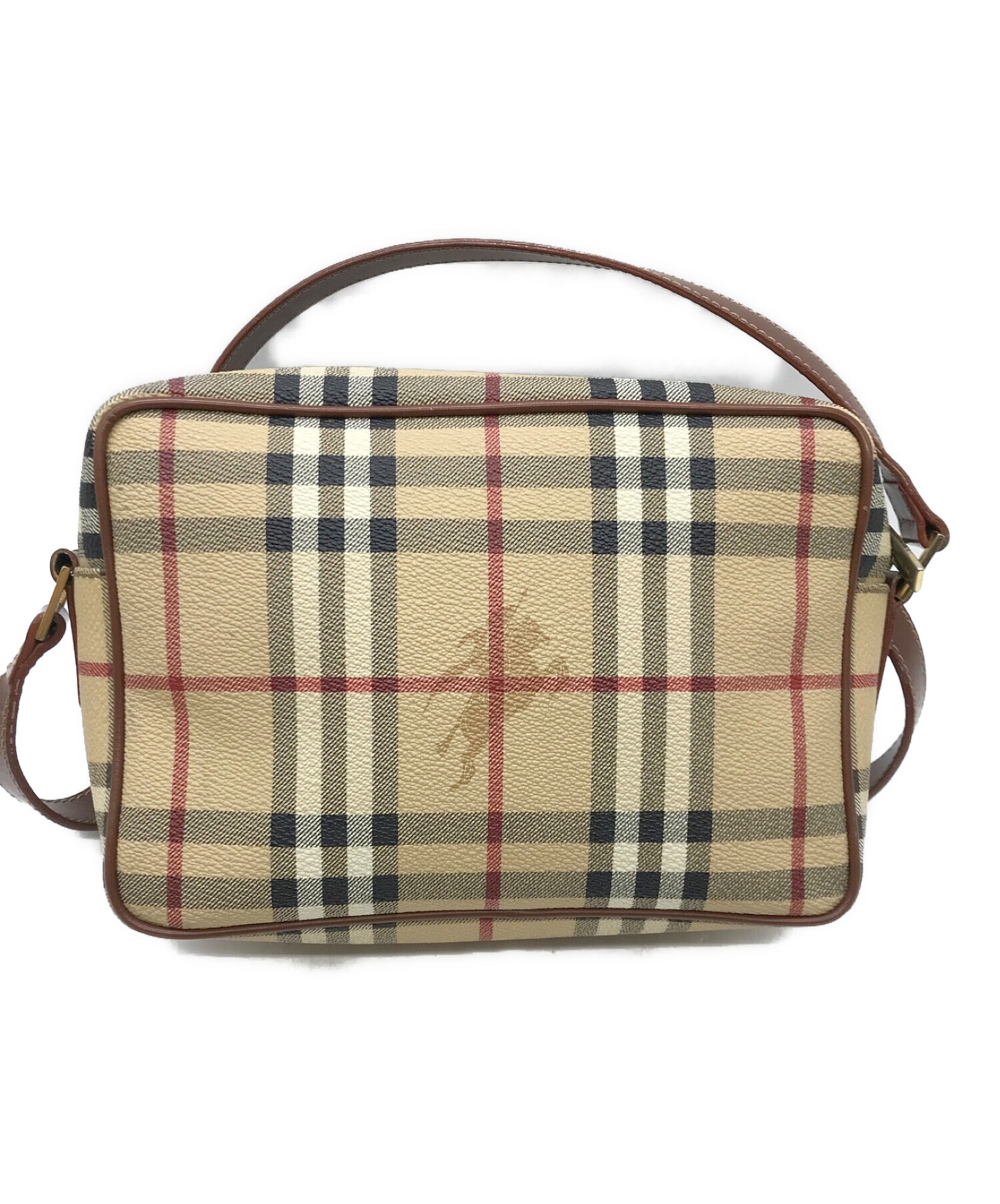 BURBERRY LONDON (バーバリー ロンドン) シャドーホースノバチェックショルダーバッグ ブラウン