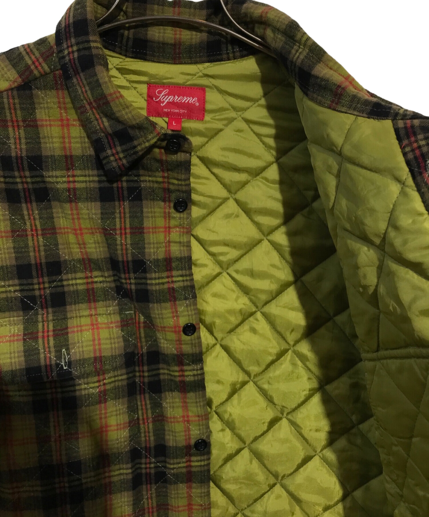 中古・古着通販】Supreme (シュプリーム) Quilted Plaid Flannel Shirt ...
