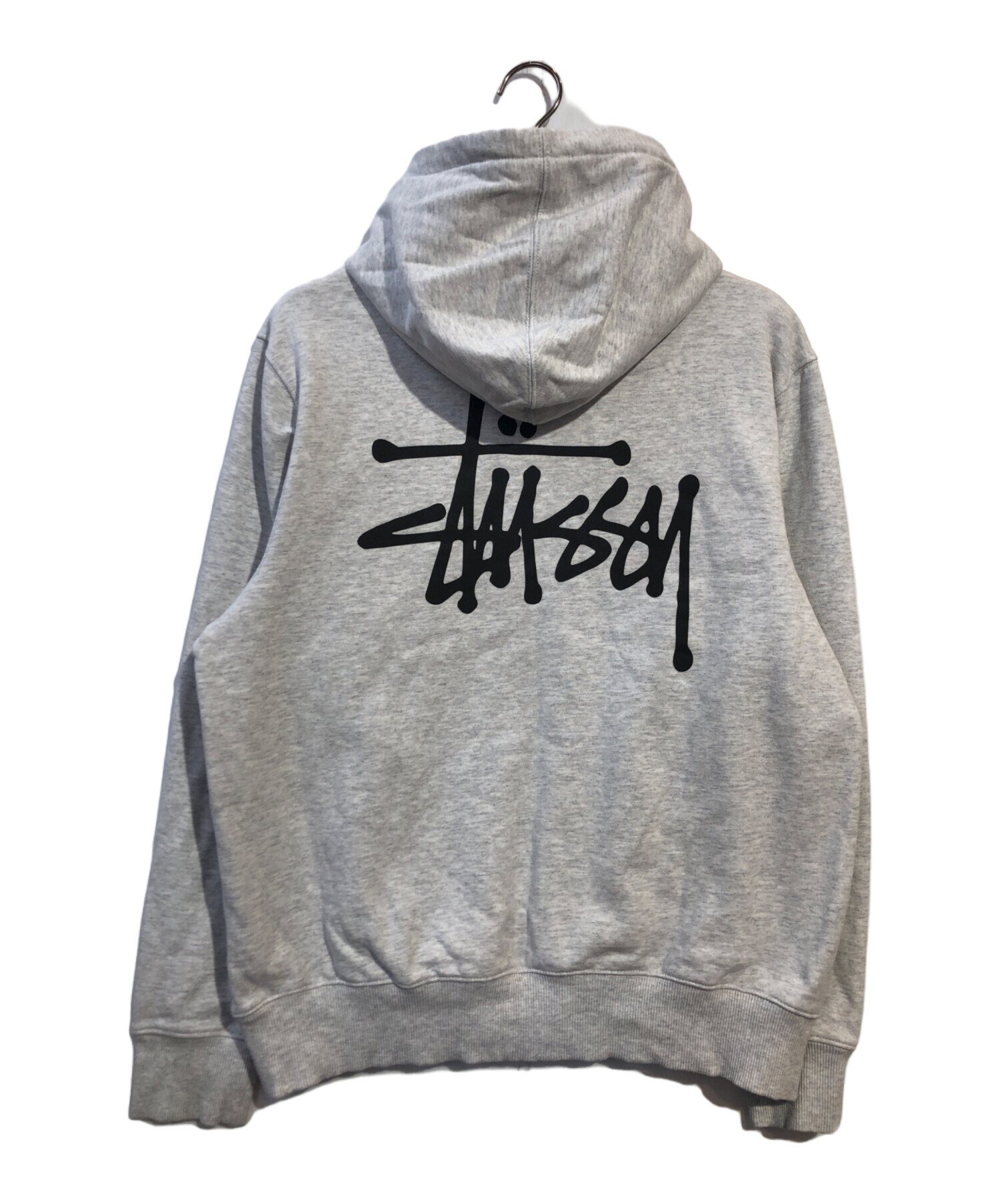 stussy (ステューシー) ロゴプリントパーカー グレー サイズ:Ｍ