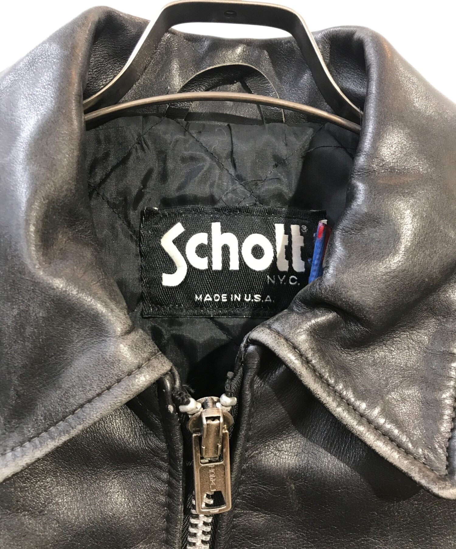 中古・古着通販】Schott (ショット) 181 ポリスマンジャケット ブラック サイズ:42｜ブランド・古着通販 トレファク公式【TREFAC  FASHION】スマホサイト