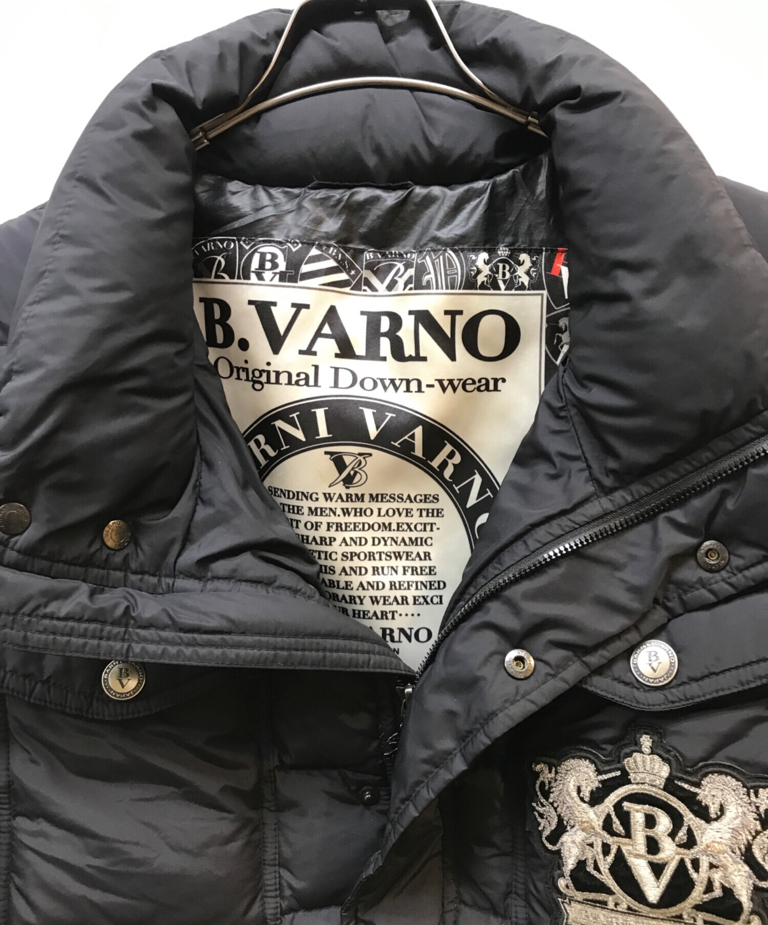 中古・古着通販】BARNI VARNO (バーニヴァーノ) ダウンジャケット ブラック サイズ:L｜ブランド・古着通販 トレファク公式【TREFAC  FASHION】スマホサイト