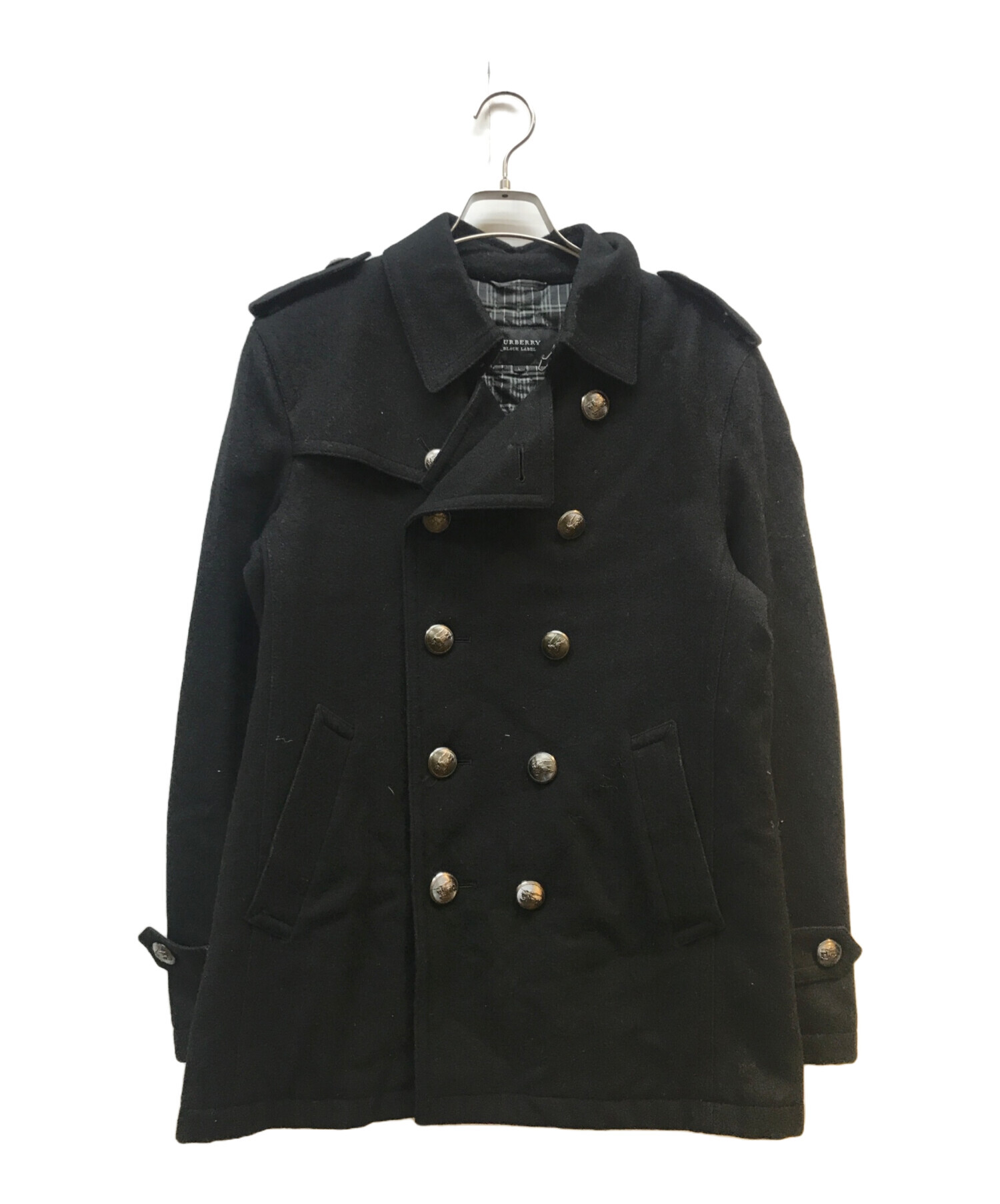 中古・古着通販】BURBERRY BLACK LABEL (バーバリーブラックレーベル) ナポレオンコート ブラック サイズ:L｜ブランド・古着通販  トレファク公式【TREFAC FASHION】スマホサイト