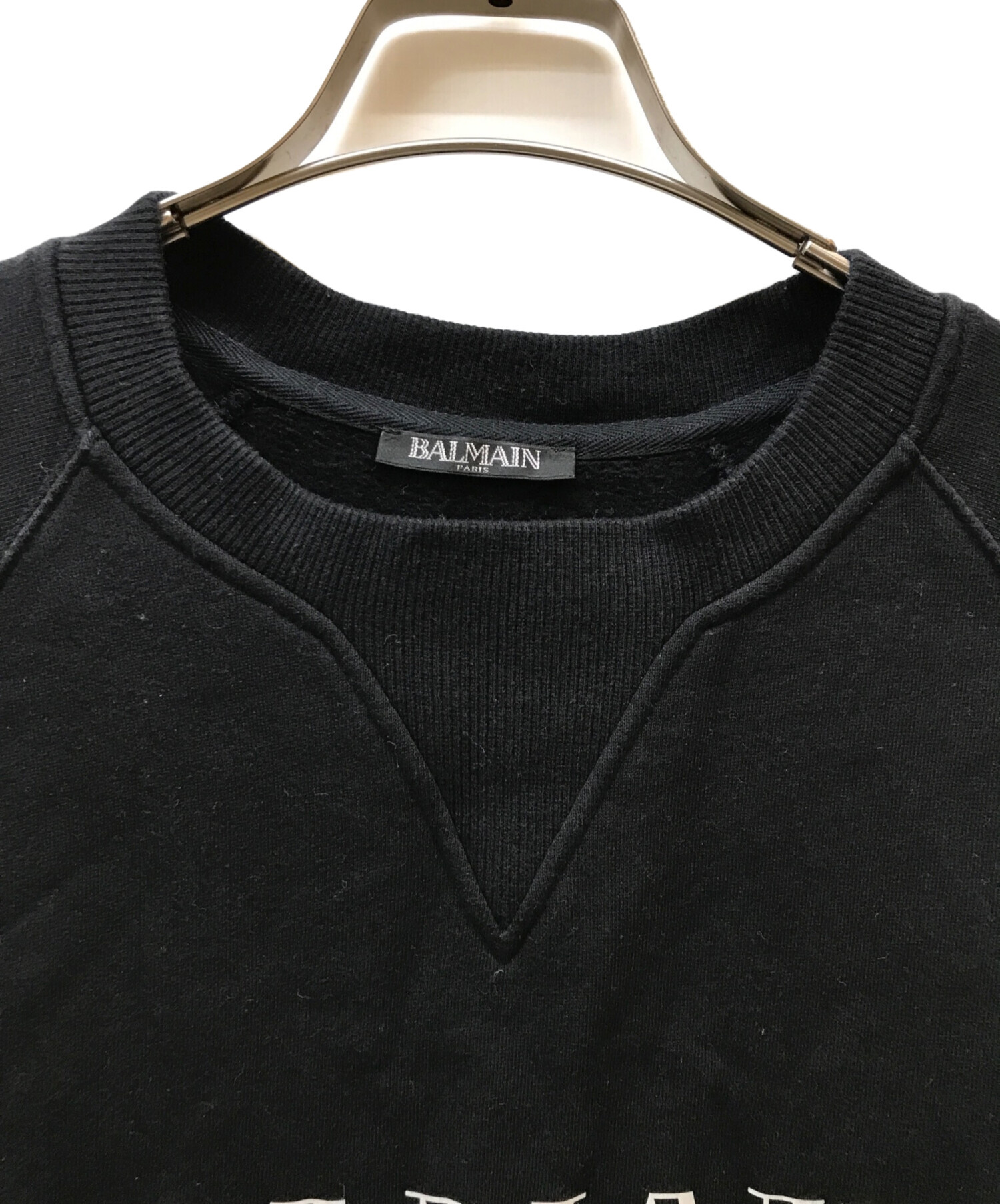 中古・古着通販】BALMAIN (バルマン) ロゴスウェット ブラック サイズ:L｜ブランド・古着通販 トレファク公式【TREFAC  FASHION】スマホサイト