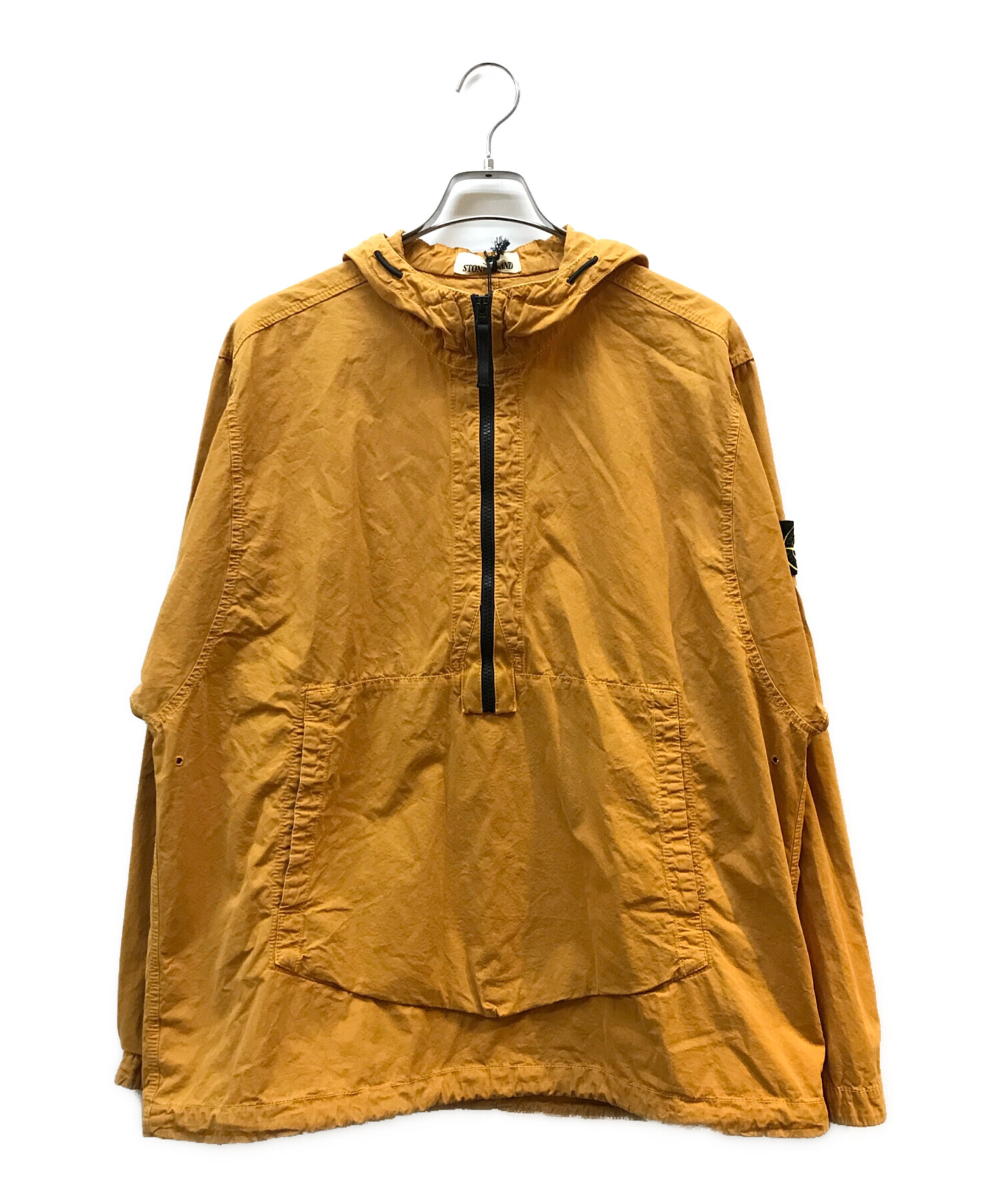 中古・古着通販】STONE ISLAND (ストーンアイランド) ガーメントダイ フーデッド アノラックパーカー オレンジ  サイズ:L｜ブランド・古着通販 トレファク公式【TREFAC FASHION】スマホサイト