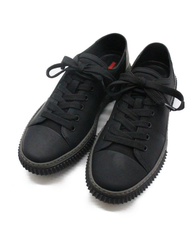 中古・古着通販】PRADA (プラダ) ローカットスニーカー ブラック サイズ:SIZE 6 未使用品 4E 3058 程度｜ブランド・古着通販  トレファク公式【TREFAC FASHION】スマホサイト