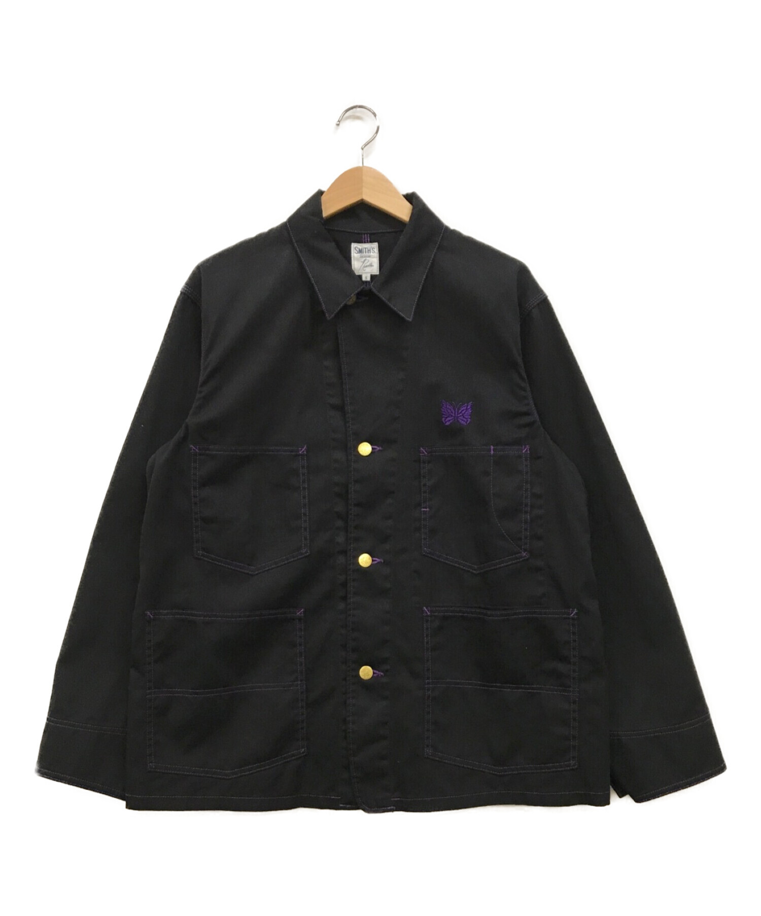 Needles × SMITH'S (ニードルス×スミス) COVERALL - COTTON TWILL ブラック×パープル サイズ:S