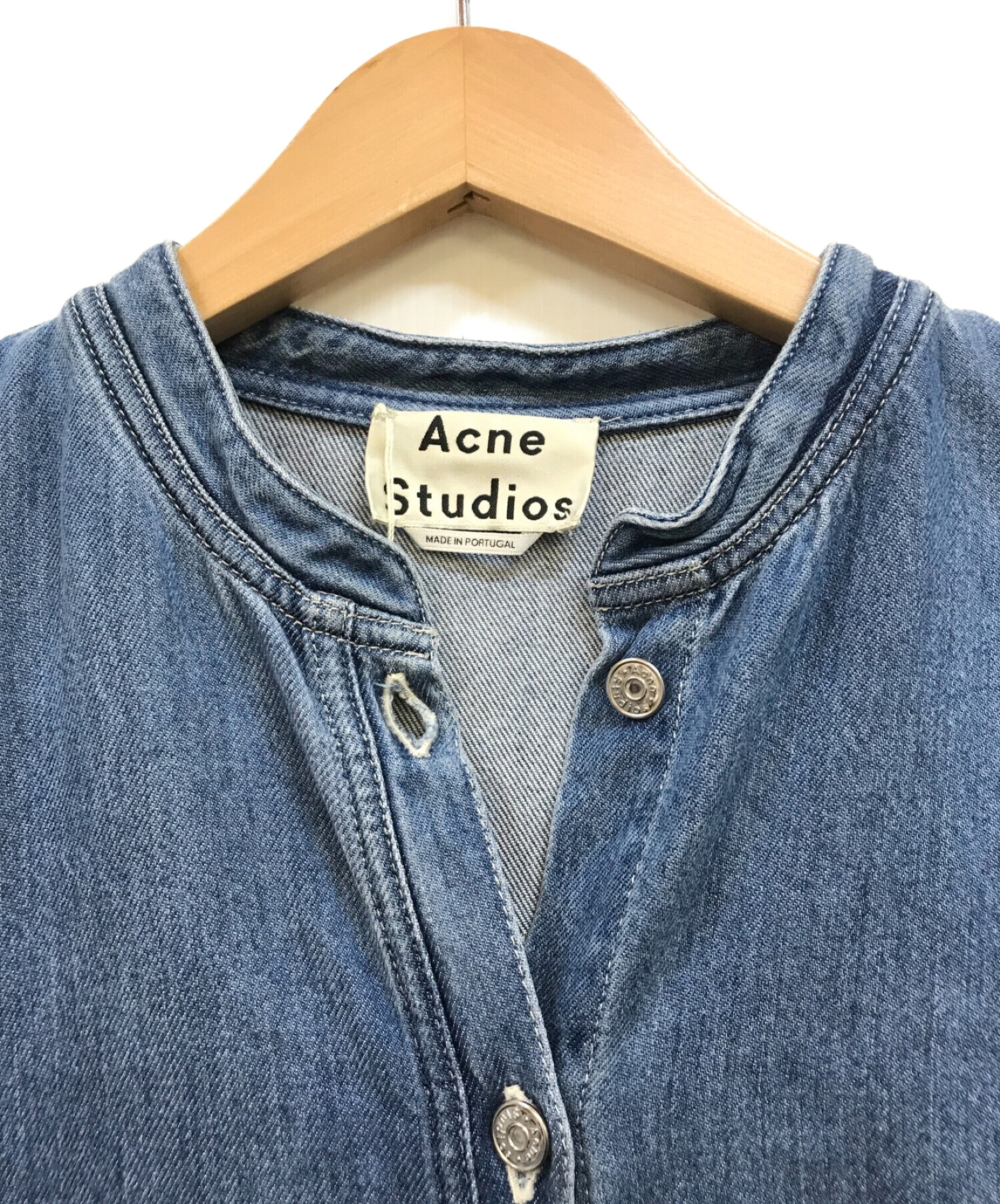 Acne studios (アクネストゥディオズ) GRACIE H DEN フリンジデニムシャツ インディゴ サイズ:S