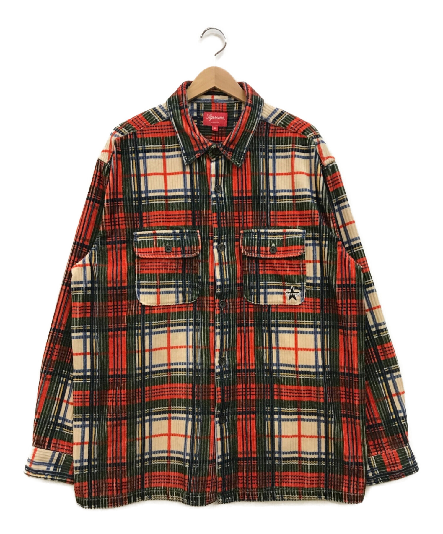 SUPREME (シュプリーム) 22SS Corduroy Shirt Plaid マルチカラー サイズ:XL