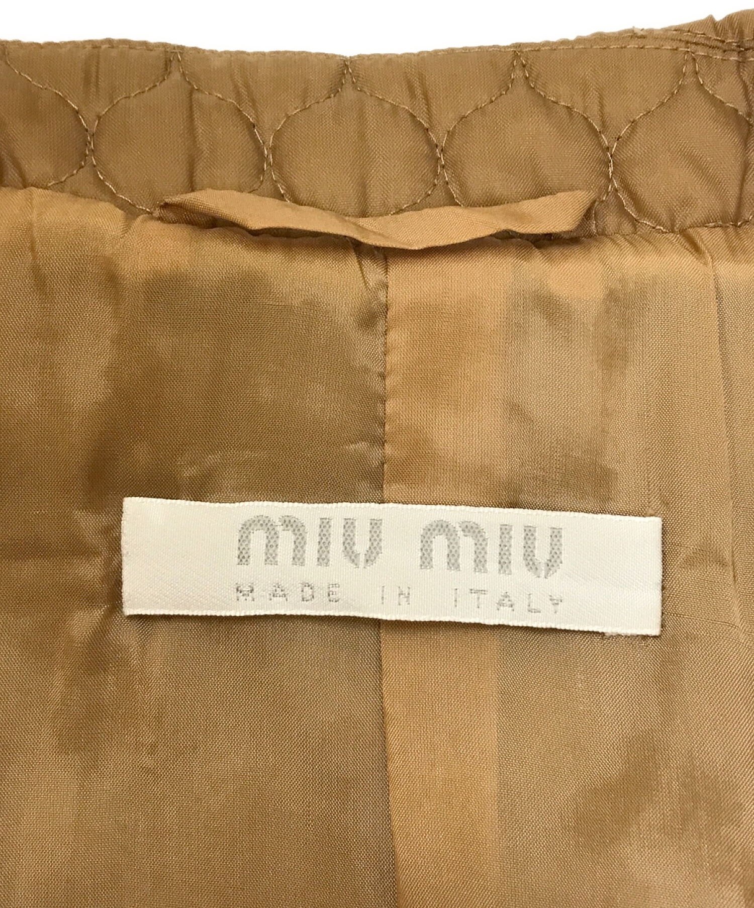 MIU MIU (ミュウミュウ) [OLD]ヴィンテージキルティングロングコート ブラウン サイズ:40