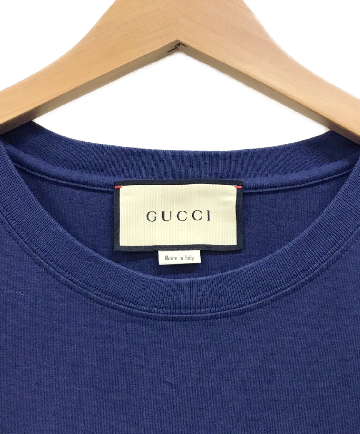 GUCCI (グッチ) インターロッキングG オーバーサイズ Tシャツ ブルー サイズ:M