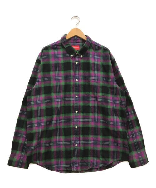 シュプリーム　Plaid Flannel Shirt　緑2XL