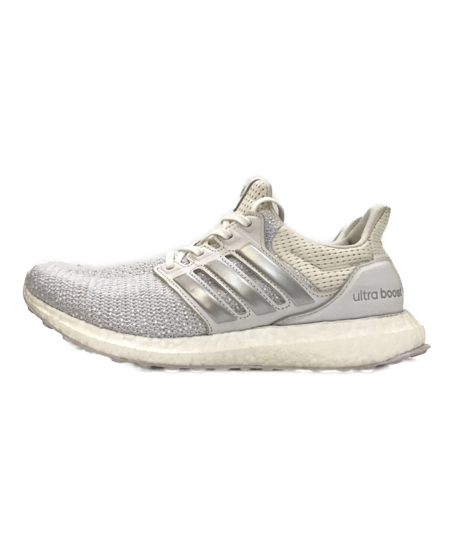 Adidas ultra boost white silver sale