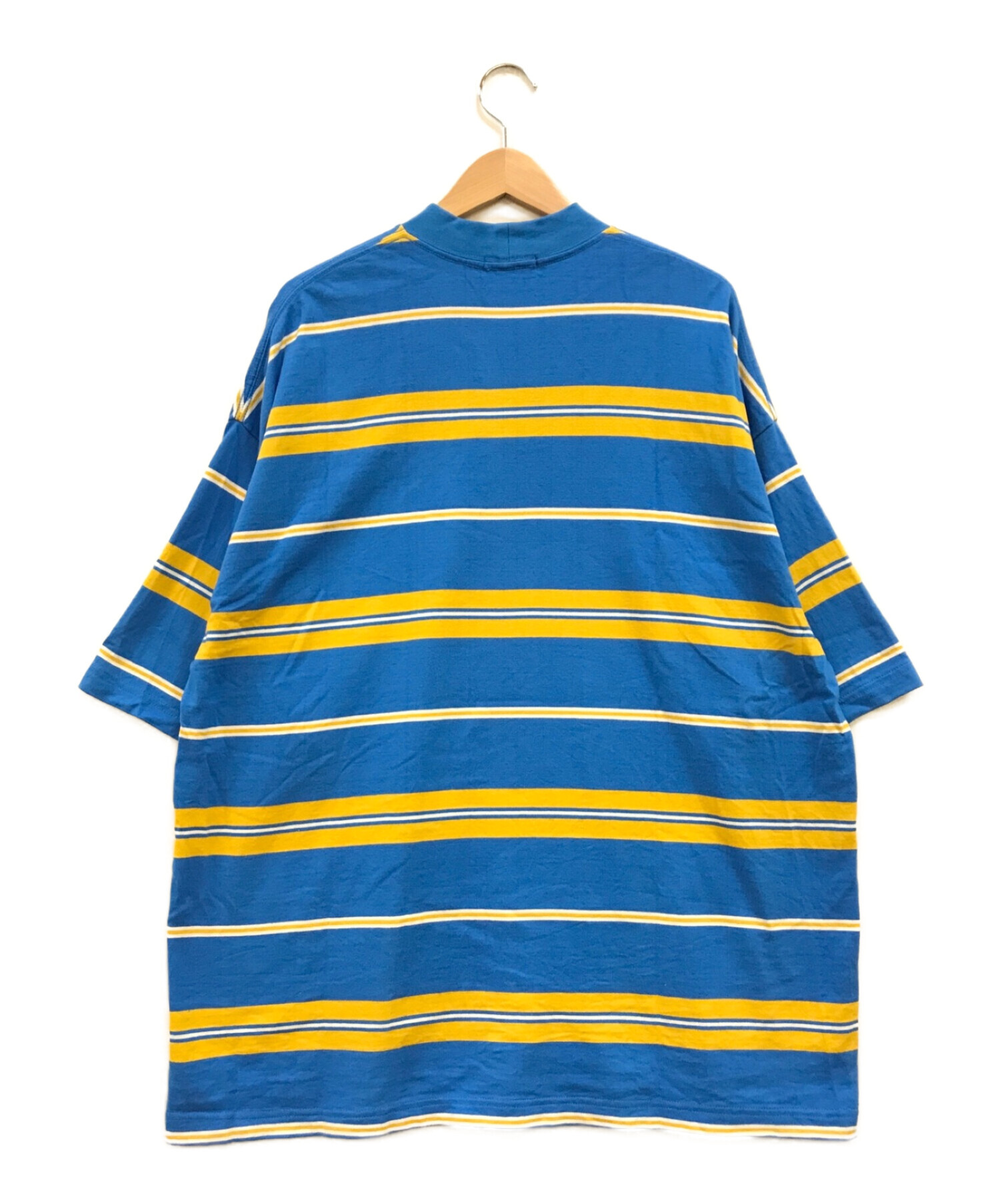 NAUTICA (ノーティカ) Multi Border S/S Tee ブルー×イエロー サイズ:M