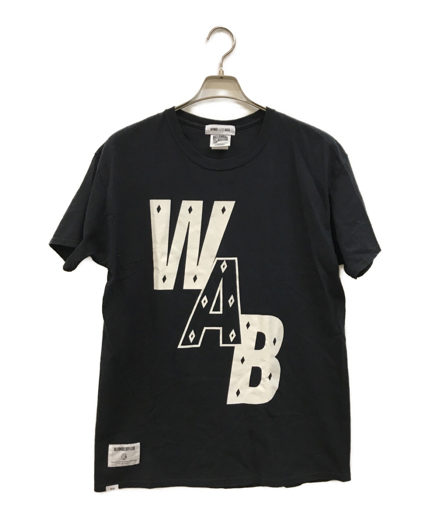 WIND AND SEA × BILLIONAIRE BOYS CLUB (ウィンダシー×ビリオネアボーイズクラブ) WAB T-SHIRT ブラック  サイズ:L