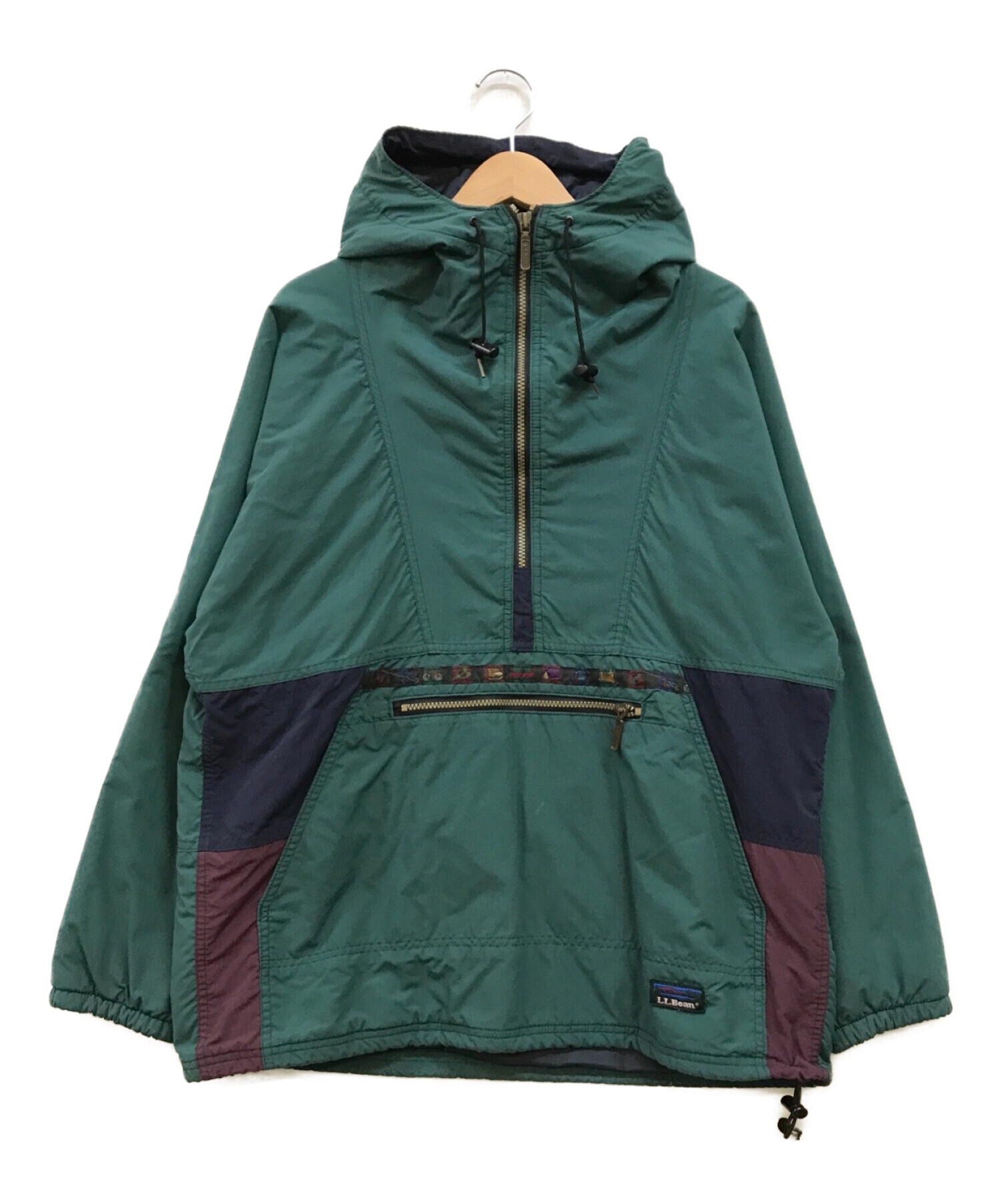 L.L.Bean (エルエルビーン) [古着]90’Sシンサレート入りアノラックパーカー グリーン サイズ:L